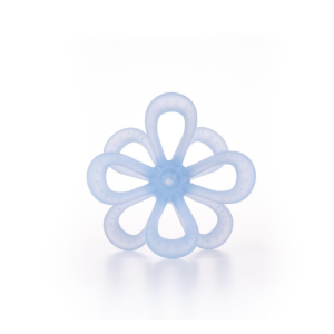 GILIGUMS Silikona Zobgrauzis - Bendy Flower, 40409, zila - Image 1