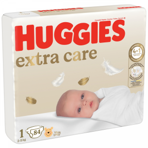 Huggies Extra Care1 autiņbiksītes jaunpiedzimušiem 2-5kg 84gb - Image 1