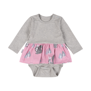 LENNE Bodijs ar garām piedurknēm un volānu TRINA - Image 1