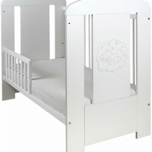 Drewex bērnu gultiņa COMFORT - 2 in 1, BEAR, white - Image 1