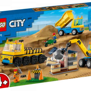 LEGO CITY Celtniecības tehnika un celtnis ar graušanas bumbu 60391 - Image 1
