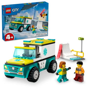 LEGO CITY Ātrās palīdzības auto un snovotājs 60403 - Image 1