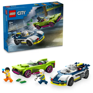 LEGO CITY Policijas auto un jaudīgā auto pakaļdzīšanās 60415 - Image 1