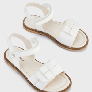 MAYORAL Baltas meiteņu sandales ar lentītes dekoru - Image 1
