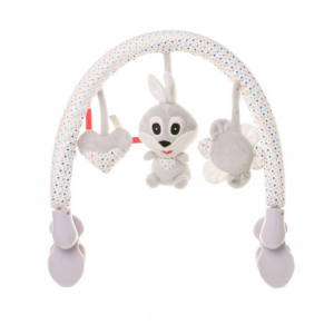 4BABY Mīksto rotaļlietu arka zīdaiņa gultiņai - Zaķis, bēša - Image 1