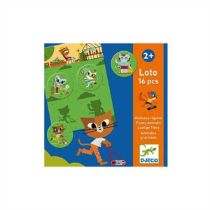 DJECO Loto spēle – Jautrie dzīvnieki (16 gab.), DJ08127 - Image 1