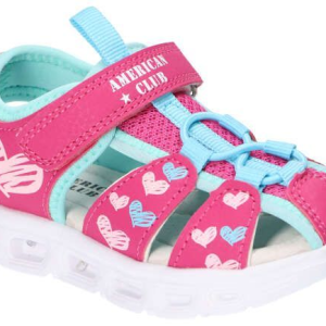 American Club rozā sandales ar LED gaismiņām meitenēm - Image 1