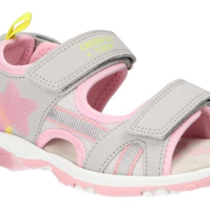 American Club sandales ar gaismiņām meitenēm, Lt.Grey/Pink - Image 1