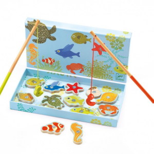 DJECO Koka magnēti - Makšķerēšanas spēle - Tropiskā makšķerēšana,DJ01652 - Image 1