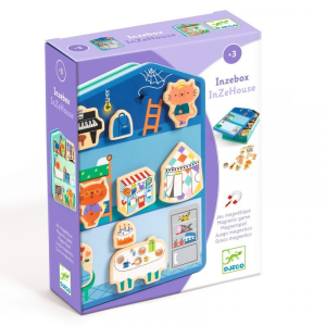 DJECO Koka magnēti metālā kārbā – Māja, DJ03089 - Image 1