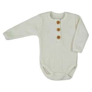 KOALA balts kokvilnas bodijs BUTTON - Image 1