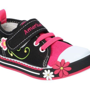 American Club kedas meitenēm FLOWER, Black - Image 1