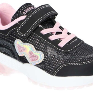 American Club Melnas botas ar LED gaismiņām meitenēm, RL 125/23,Black - Image 1