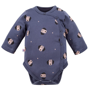 EEVI Bodijs ar garām piedurknēm DOGS, granat - Image 1