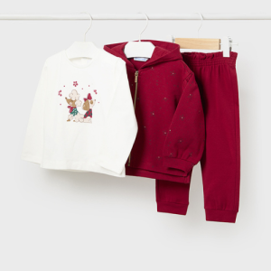 MAYORAL 3-daļīgs apģērbu komplekts meitenei, Guinda - Image 1