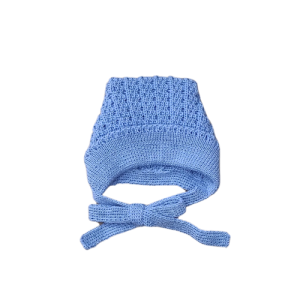 Adīta vilnas cepurīte mazulim 0+mēn.,zila - Image 1