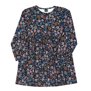 ATUT Kleita meitenei ar ziedu rakstu 0522, Tumši zila - Image 1