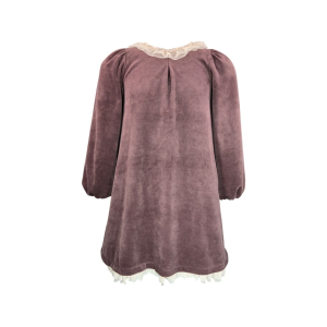 ATUT Samta kleita ar tilla apkaklīti un apakšmalu, 152, chocolate - Image 1