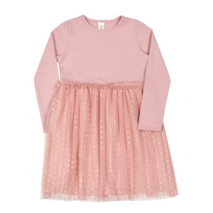 ATUT Rozā kleitiņa meitenei ar tillu un sirsniņām, 1165 - Image 1