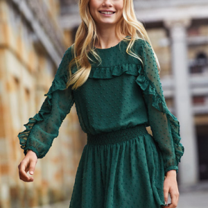 MAYORAL kleita meitenei Swiss dot, Duck Green - Image 1