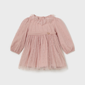 MAYORAL Rozā tilla kleita meitenei, Blush - Image 1