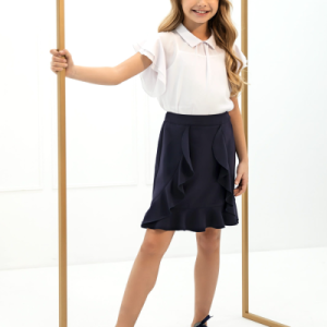 SLY Tumši zili svārki ar volāniem priekšpusē - Image 1