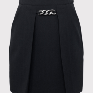 SLY Melni zvanveida svārki ar dekoratīvu ķēdīti - Image 1