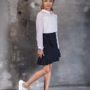 SLY Tumši zili svārki ar pārliktni un volāniem - Image 1