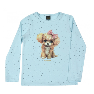 ATUT meiteņu tops ar garām piedurknēm - Cute Friend, 0633, gaiši zila - Image 1