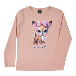 ATUT meiteņu tops ar garām piedurknēm - Roe, 0925, pūderrozā - Image 1