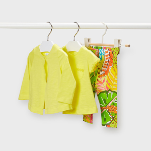 MAYORAL 3-daļīgs komplekts ar legingiem, Lemon - Image 1