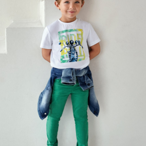 MAYORAL Bikses Slim Fit, Clover - Image 1