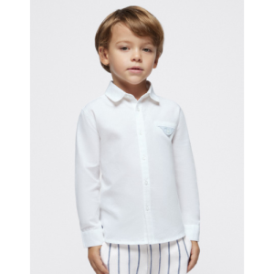 MAYORAL Lina krekls zēnam ar garām piedurknēm, Blanco - Image 1
