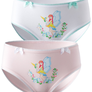 Meiteņu biksītes FRIENDS ar pasaku feju, 2 gab., lt. pink/white - Image 1