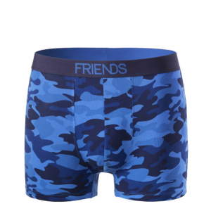 Zēnu bokseršorti FRIENDS ar kamuflāža rakstu, strong blue - Image 1