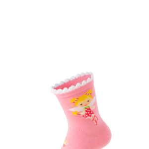 Meiteņu zeķes ar mazo feju Friends, light pink - Image 1