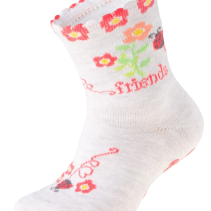 Neslīdošas meiteņu zeķes ar dizainu Friends, lt. grey mel. - Image 1