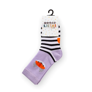 TUTAS LIETAS Bērnu zeķītes ar siltinātu pēdiņu, 23/26, lillā - Image 1