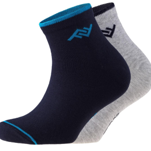 Īsās bērnu zeķes ar logotipu Friends, 2 pāri, dark navy/grey - Image 1