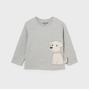 MAYORAL zēnu T-krekls ar garām piedurknēm Dogs", Bright Ash" - Image 1