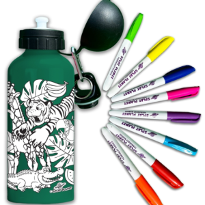 SPLAT PLANET Izkrāsojama ūdens pudele, Safari, 600ml, zaļa - Image 1