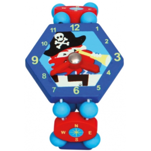 BINO Koka rotaļu pulkstenītis, Pirāts - Image 1
