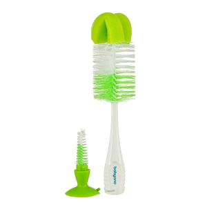 Baby Ono pudelīšu un knupīšu birste ar piesūcekni, zaļa, 728/02 - Image 1