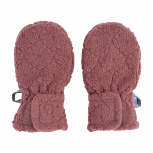 Lodger Mittens Folklore Fleece bērnu cimdiņi, Rosewood, 0-12m,MTF625_0-12 - Image 1