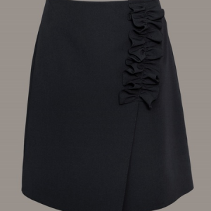 SLY Melni meiteņu svārki ar  dekoratīvu volānu - Image 1