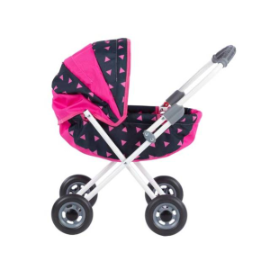 ATIX Leļļu rati LENA, 4261, melna/rozā - Image 1