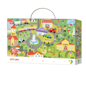 DoDo Izglītojoša puzle Pilsētas dzīve", 80 gab., 5+ gadi" - Image 1