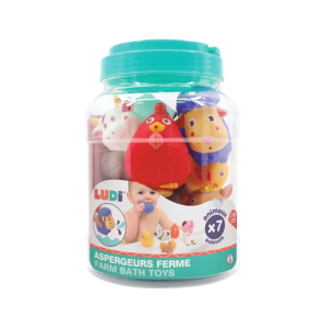 LUDI Gumijas rotaļlietas vannai 7gb, Farm, 10+ mēn - Image 1