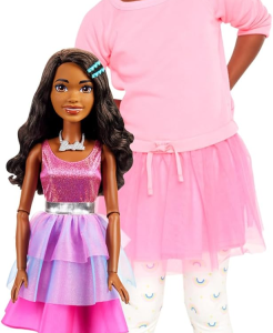 BARBIE Extra Lagre kustīgā lelle 71 cm Rozā kleitā, HJY03 - Image 1