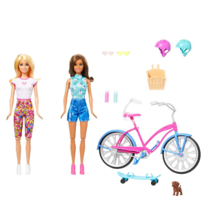 Barbie 2 Lelles ar velosipēdu - Bicycle Playset - Image 1